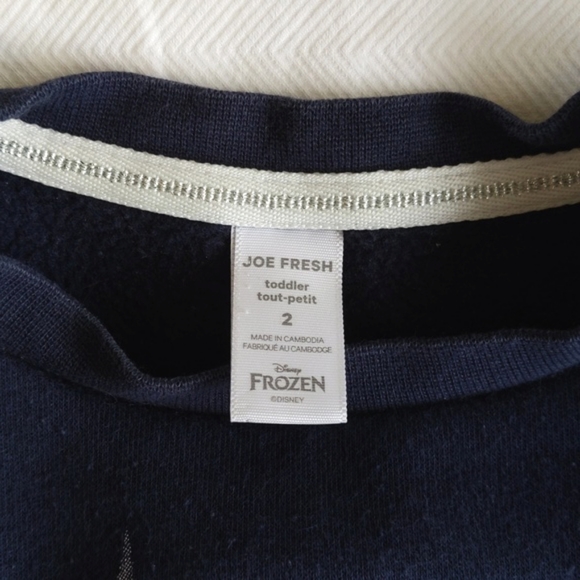 joe fresh x disney frozen II elsa crewneck graphic sweatshirt 2T toddler girls - Picture 3 of 7